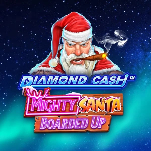 Slots logo of Diamond Cash Mighty Santa Boarded Up from Greentube at Pin Up Casino